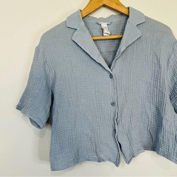 Andie The Margarita Button Up blue mist cotton gauze size small - Picture 3 of 10